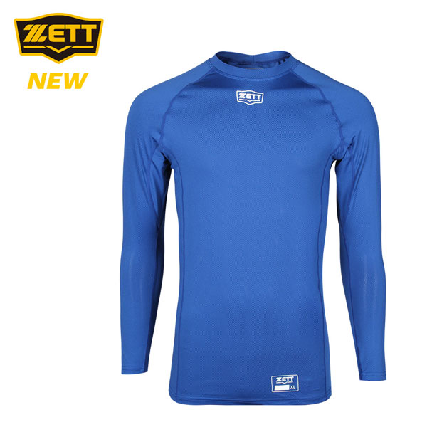 ZETT 제트 야구 긴팔 라운드 언더셔츠 BOK-342 [파랑] ZT21BBIN004 V2405